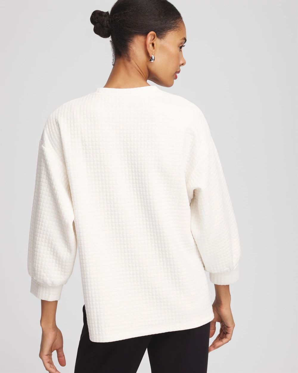 Zenergy® Jacquard Bubble-Sleeve Top | Chico's Zenergy® Jacquard Bubble-Sleeve Top | Chico's